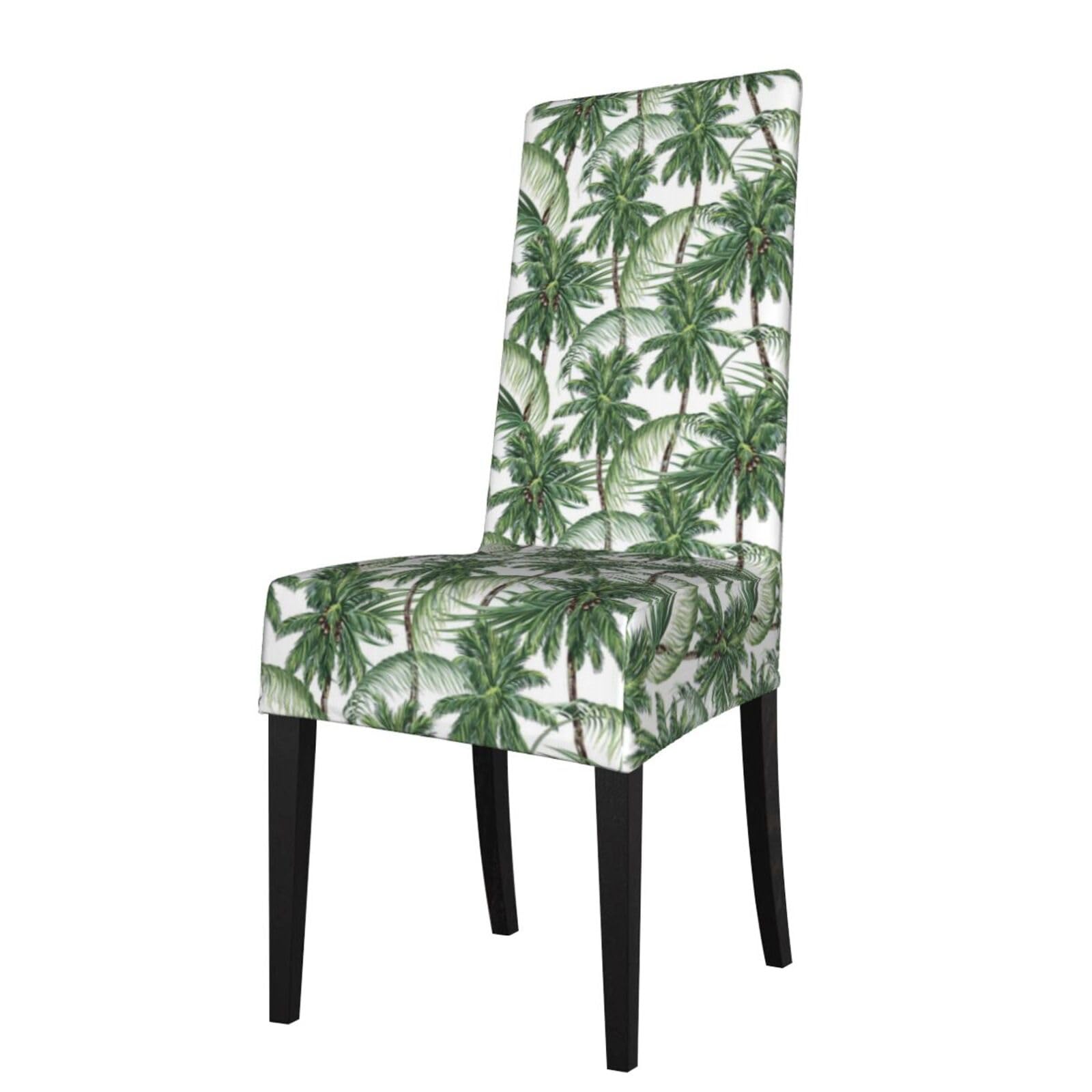 LKYMOH Palm Trees Tropical Leaves, Chair Covers Stretch Chair Slipcovers for Dining Room, for Party Pet Protection Universal Fit Soft Polyester