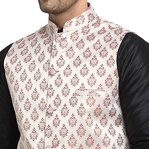Image of ABH LIFESTYLE Men's Jacquard Nehru Jacket.