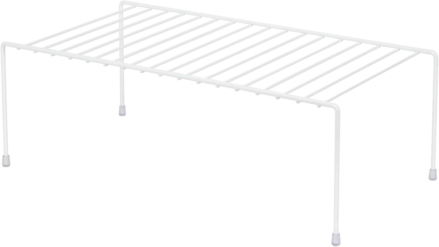 Compactor Kitchen Cupboard Storage Shelf, WHITE METAL WIRE, 42.7 x 22.5