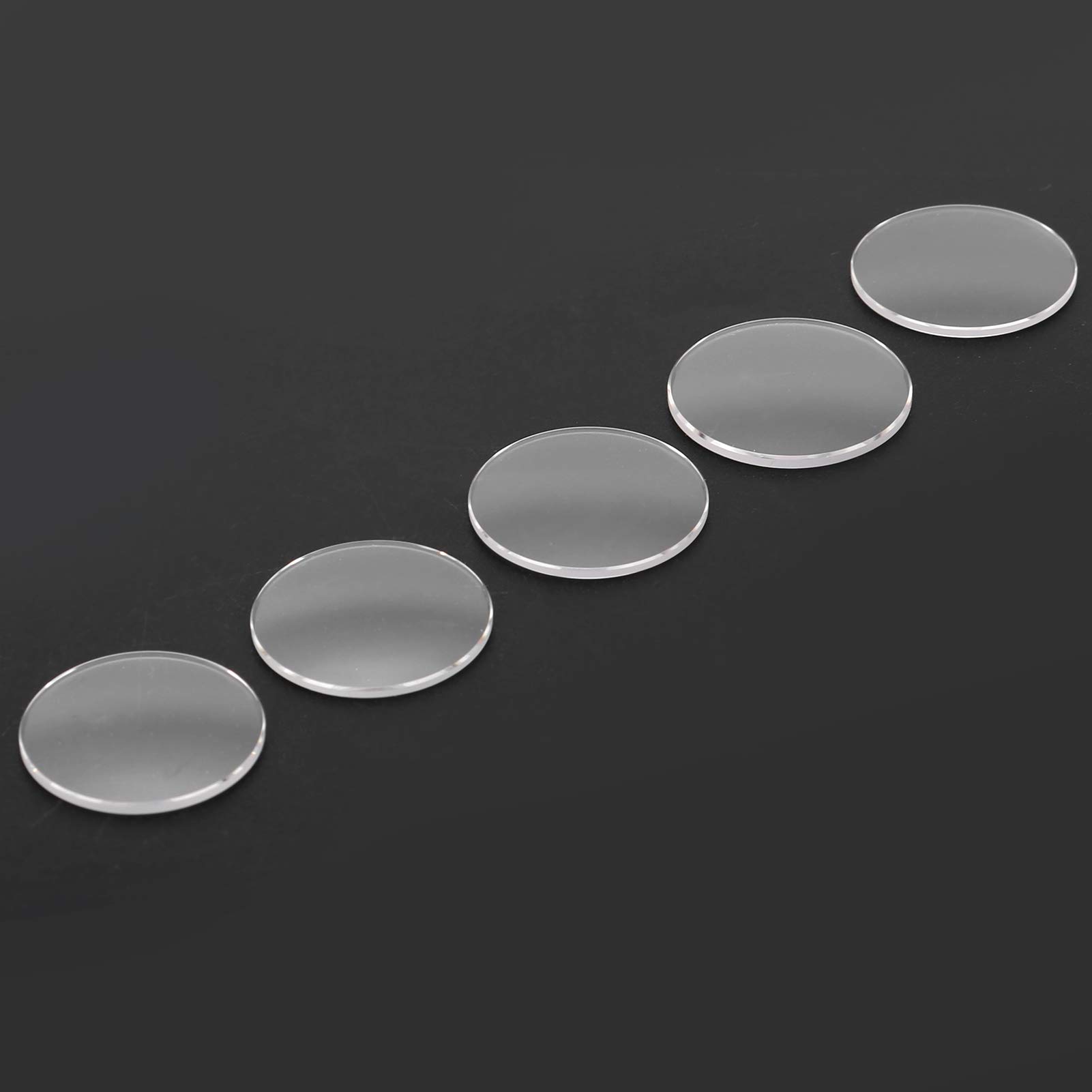 5-teiliges Saphir-Kristallglas, doppelt gewölbtes Uhrenglas-Set, rundes Uhrenglas, Ersatz, 20 mm, 20,5 mm, 21 mm, 21,5 mm, 22 mm Durchmesser, 1,2 mm Dicke, für Uhrmacher-Reparatur