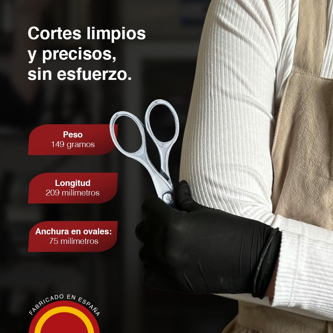 Tijera de Cocina Pequeña Simón Inoxidable | Acero Forjado de Alta Precisión | Hoja Fina para Cortes Detallados | Filo con Microdentado para Mayor Agarre | Fabricada en España con Acero Premium