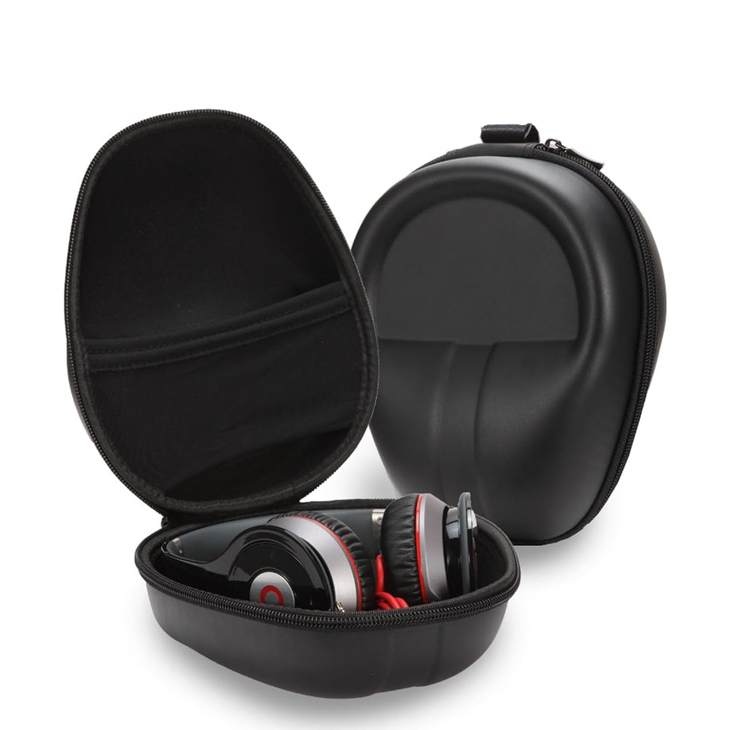 X Spring Headphone Case, Hard EVA Travel Case with Zipper Mesh Pocket,  Waterproof and Wear-Resistant, Fits USB Cable, Black, Unisex, Bag, Travel,  Work