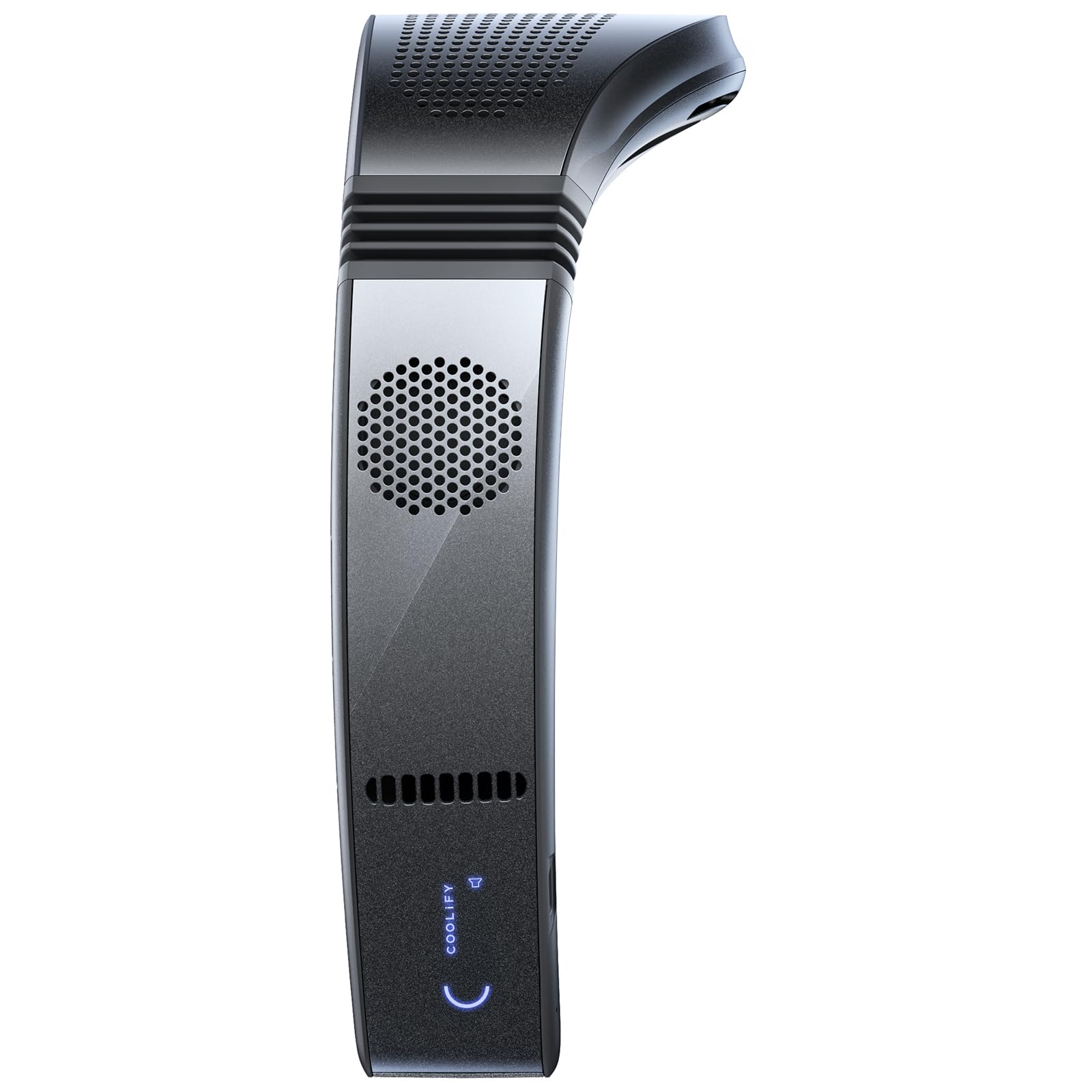 TORRAS Cyber Fold AI - Ventola di raffreddamento da collo, ventilatore portatile regolabile con direzione del vento che soffia aria fredda ricaricabile, nero