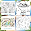 AUGSUN 2 PCS Giant Summer Activity Coloring Poster, Under The Sea Large Coloring Tablecloth Ocean Animals Giant Color-in Paper Table Cover for Kids School Classroom Wall Birthday Crafts Supplies #5