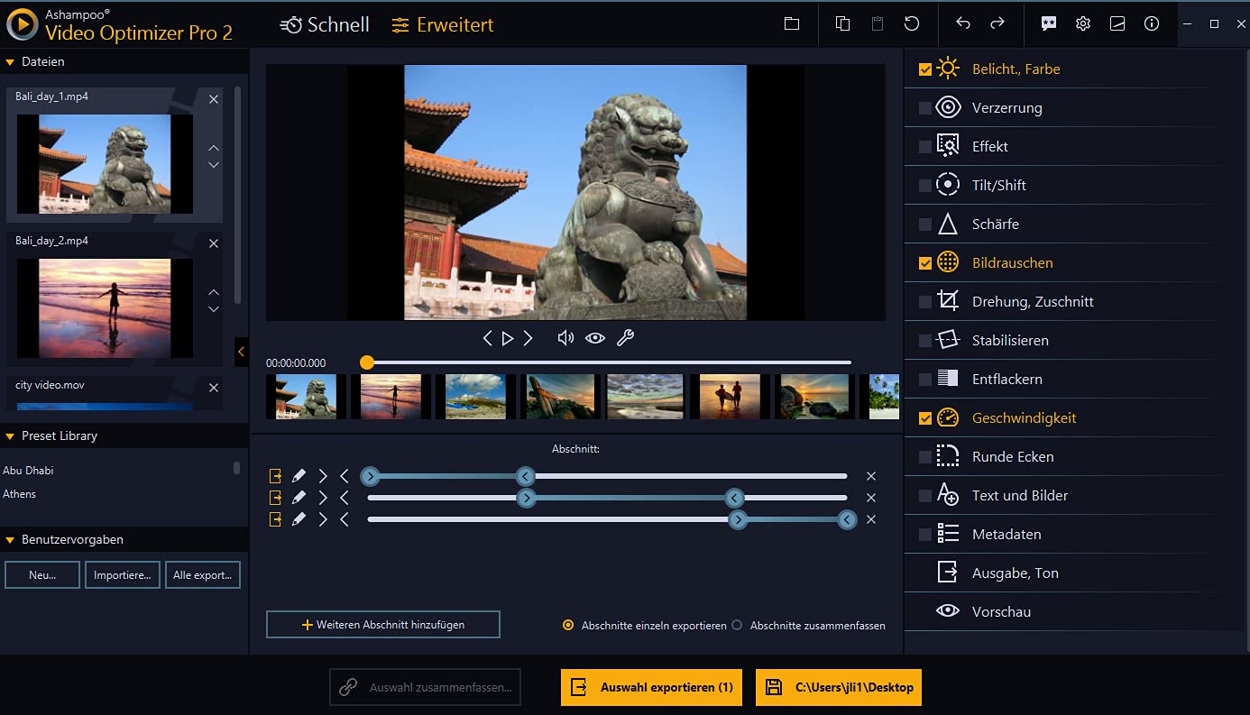 Video Optimizer PRO 2 - Videos Optimieren, Schneiden und stabilisieren für Windows 10, 8.1, 7