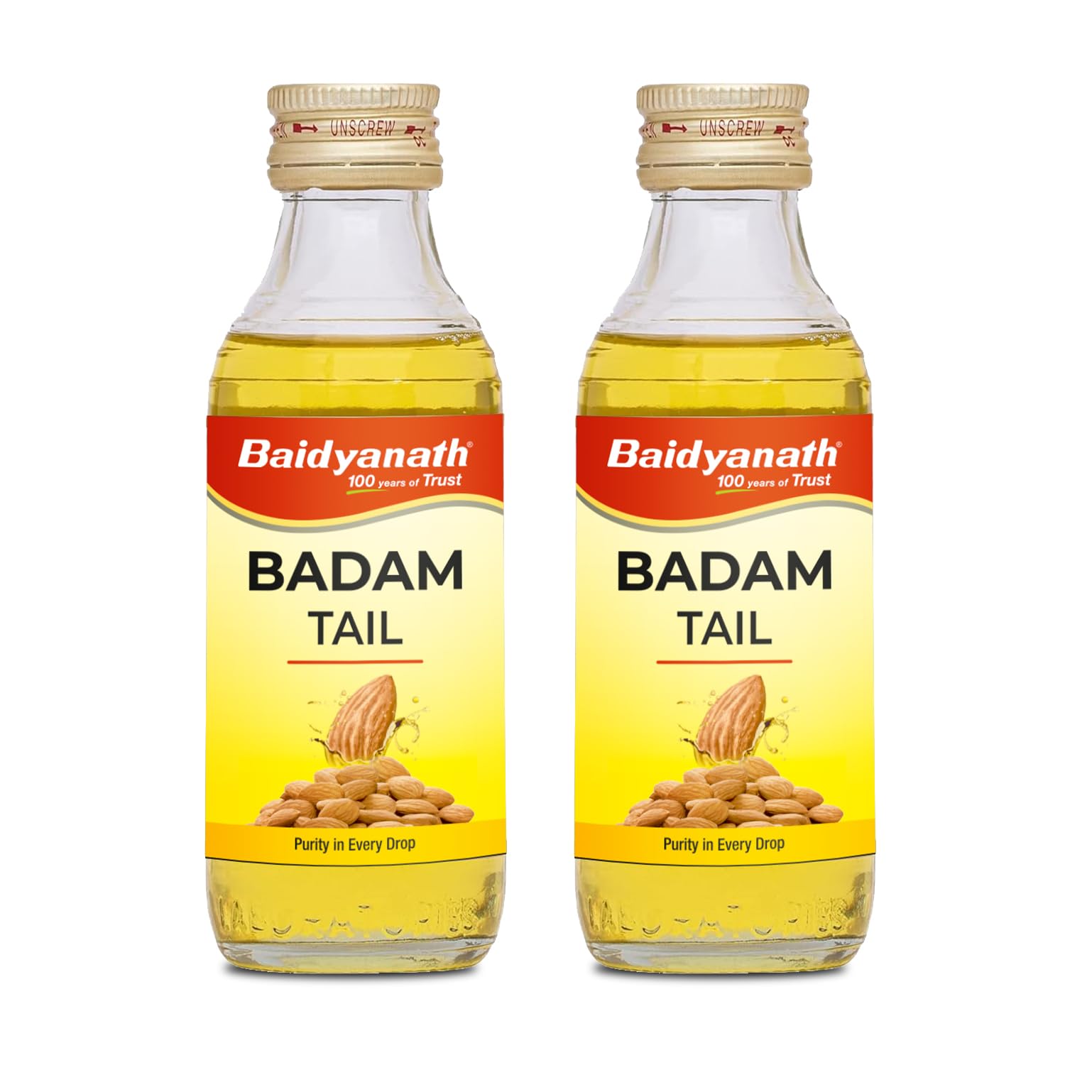 Baidyanath Ayurved Badam Tail - 50ml | Rich in Vitamin-E | Sweet Almond Oil for Healthy Hair & Glowing Skin | Helps Sharpen Brain & Improve Digestion | Naturally Sourced From Almonds (Pack of 2)-image-34