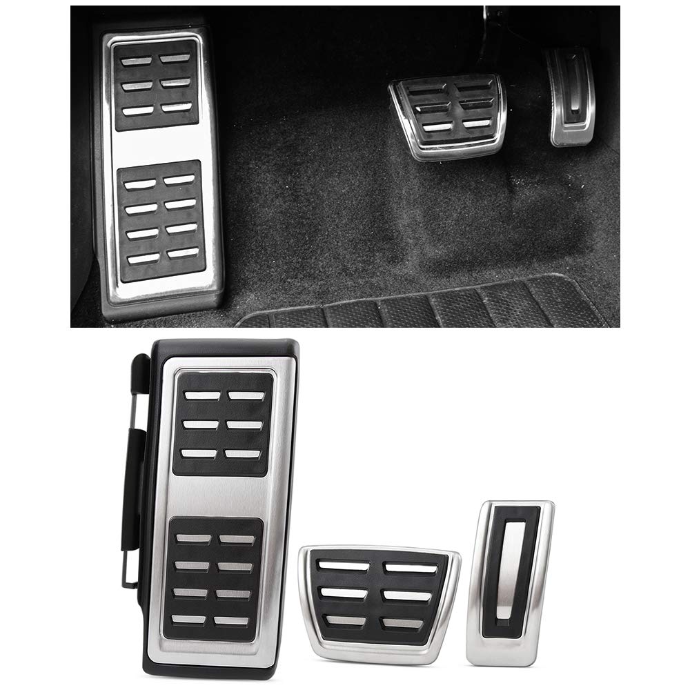 Pedaliera Auto,Pedali Auto Pedale del freno e della frizione Uso adatto per auto, per Passat B8, per Tiguan 17(3 Pcs AT With Rest)