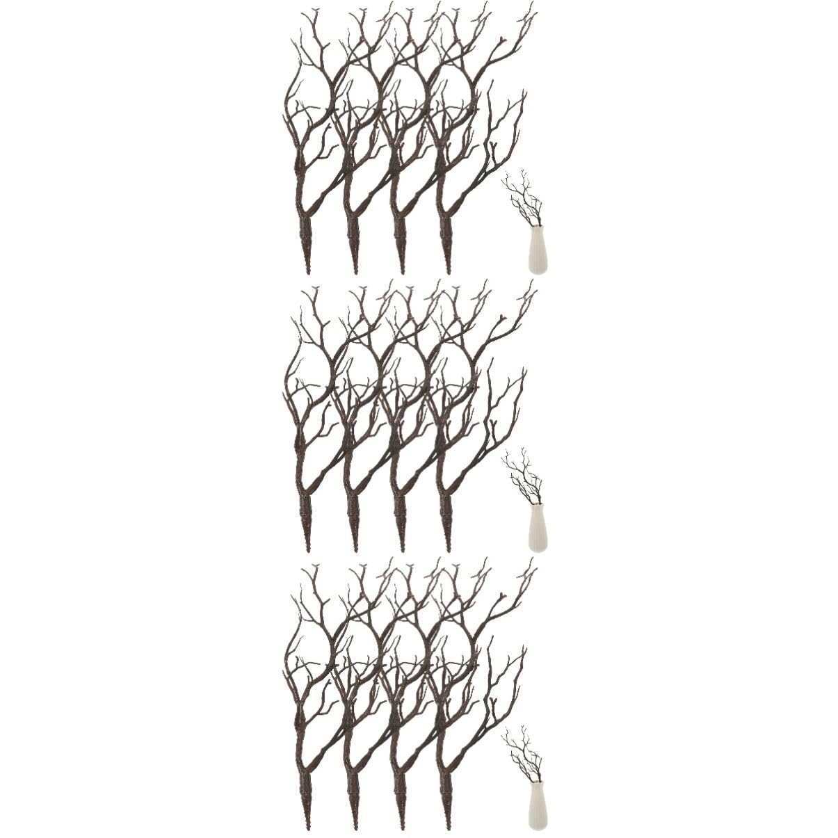 LIFKOME 12pezzi Ramo Decorativo Artificiale Di Corna Per Decorazioni Fatte Mano Per Abbellire Tavoli e Ambienti Interni Scuro Accessorio Per Matrimonio e Festività