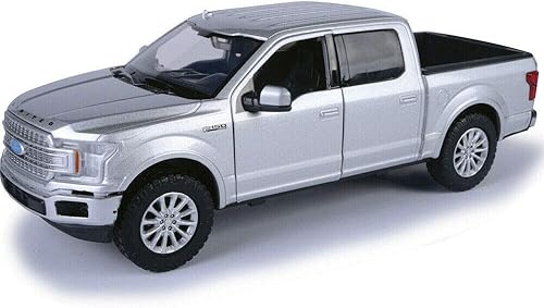 Miniatura 2 de Motormax 79364 2019 Ford F-150 Toy Car Crew Cab Pickup Truck Metallic Silver 1:27 Escala Diecast Modelo Car