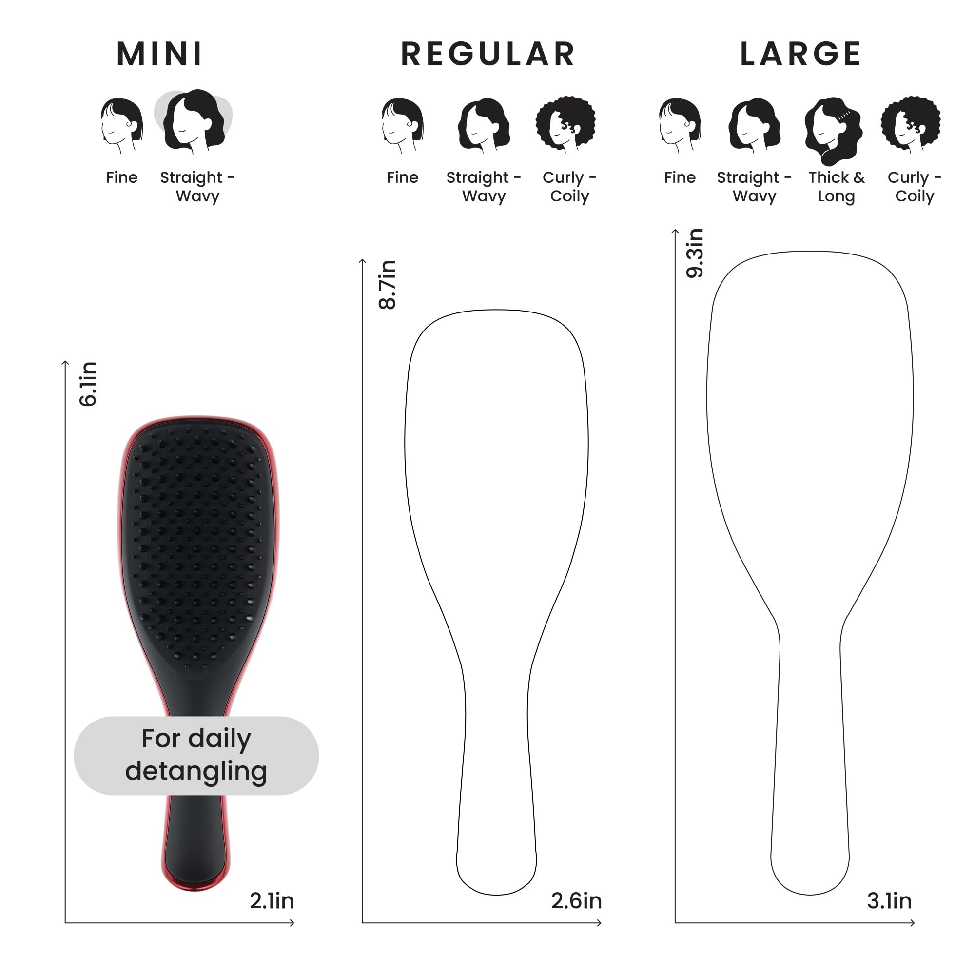 Tangle Teezer Devil Wears Prada The Ultimate Detangle, Rozczesuje Włosy, Zęby o Dwóch Długościach Ograniczają Łamanie, Edycja Limitowana z Czerwonym Metalicznym Wykończeniem