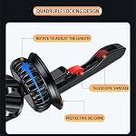 Support de téléphone magnétique pour voiture Air Évent - 360° Aimant Rotatable le plus fort, Secure No-Shake Design Support de téléphone de voiture avec Aimnet de Rubidium amélioré, Tous les téléphones compatibles, sans mains