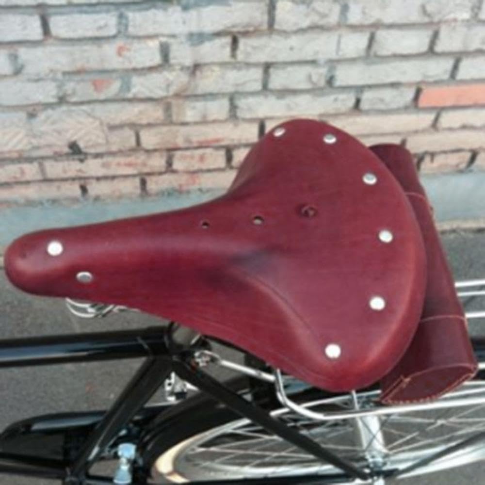 Sella Bici Sella da bicicletta in pelle vintage retrò, comodo cuscino, sostituzione del cuscinetto sportivo for bici strada MTB