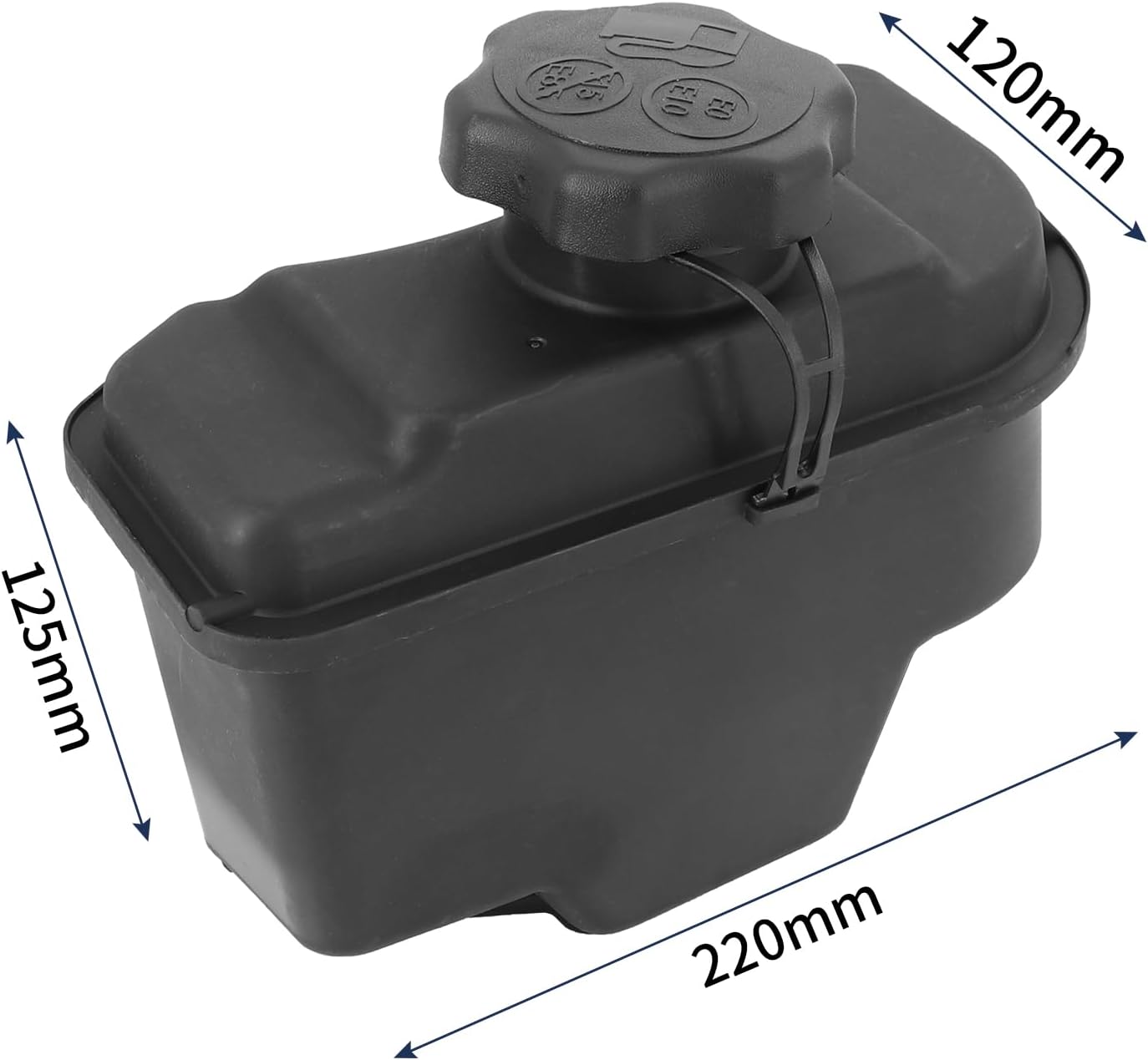 Fuel Gas Tank Kit with Lawnmower Gas Cap Compatible with B & S Replaces 594112, 84004115. W/ Fuel Cap & Fuel Line & Fuel Shut-Off Valve