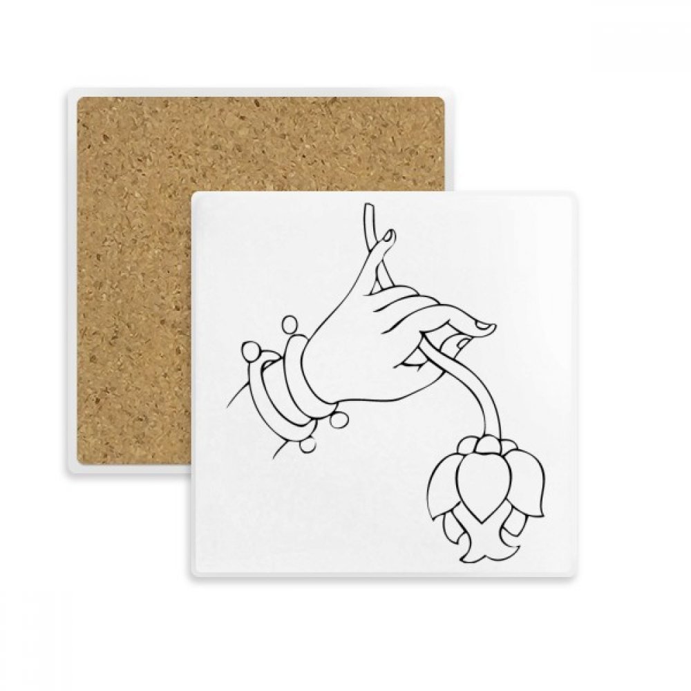 Coaster imprimé bouddhiste multicolor, idée cadeau originale