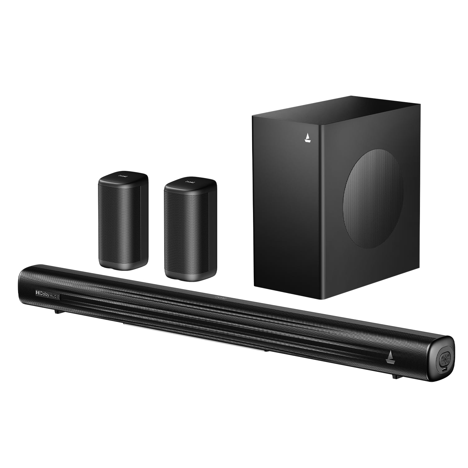 Boat 2025 Launch Aavante Prime 5.1 5050D, Dolby Audio, 500W Signature Sound, 5.1CH with Wired Subwoofer & Wireless Satellites, Bluetooth Sound bar, Home Theatre Soundbar Speaker (Premium Black)-image-32