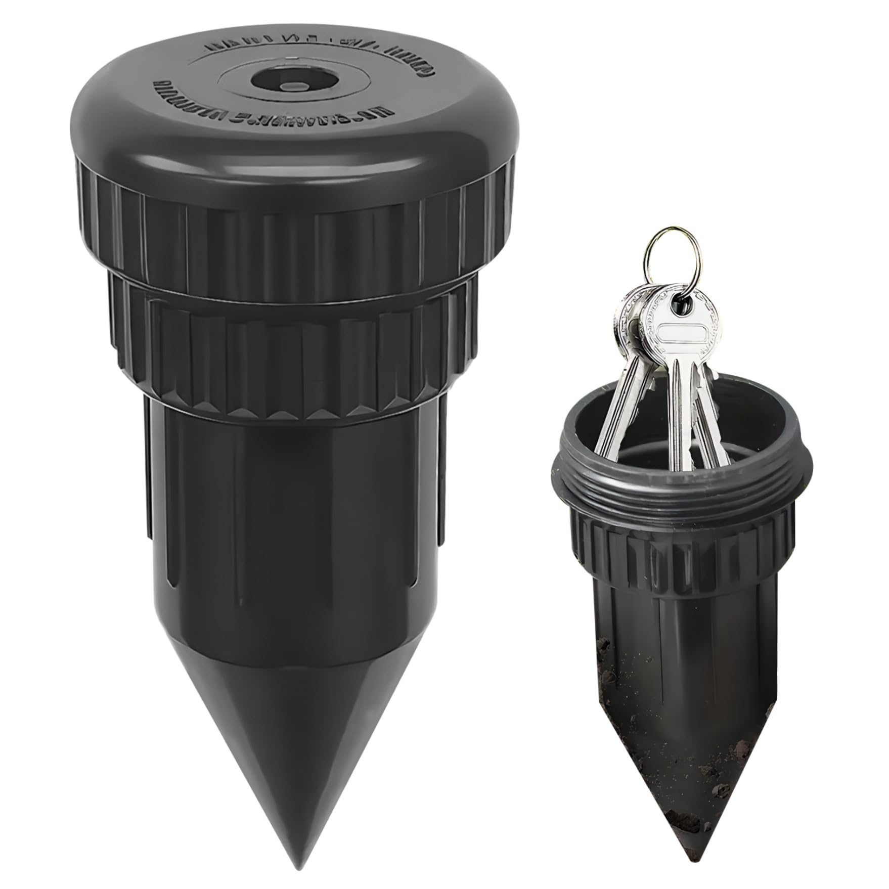 Peosaard Black Outdoor Key Hider, Hidden Key Holder For Outside Sprinkler Head Hiders Outside Waterproof Discrete Hiding Vault Case For Outdoor/Garden/Yard, Hider