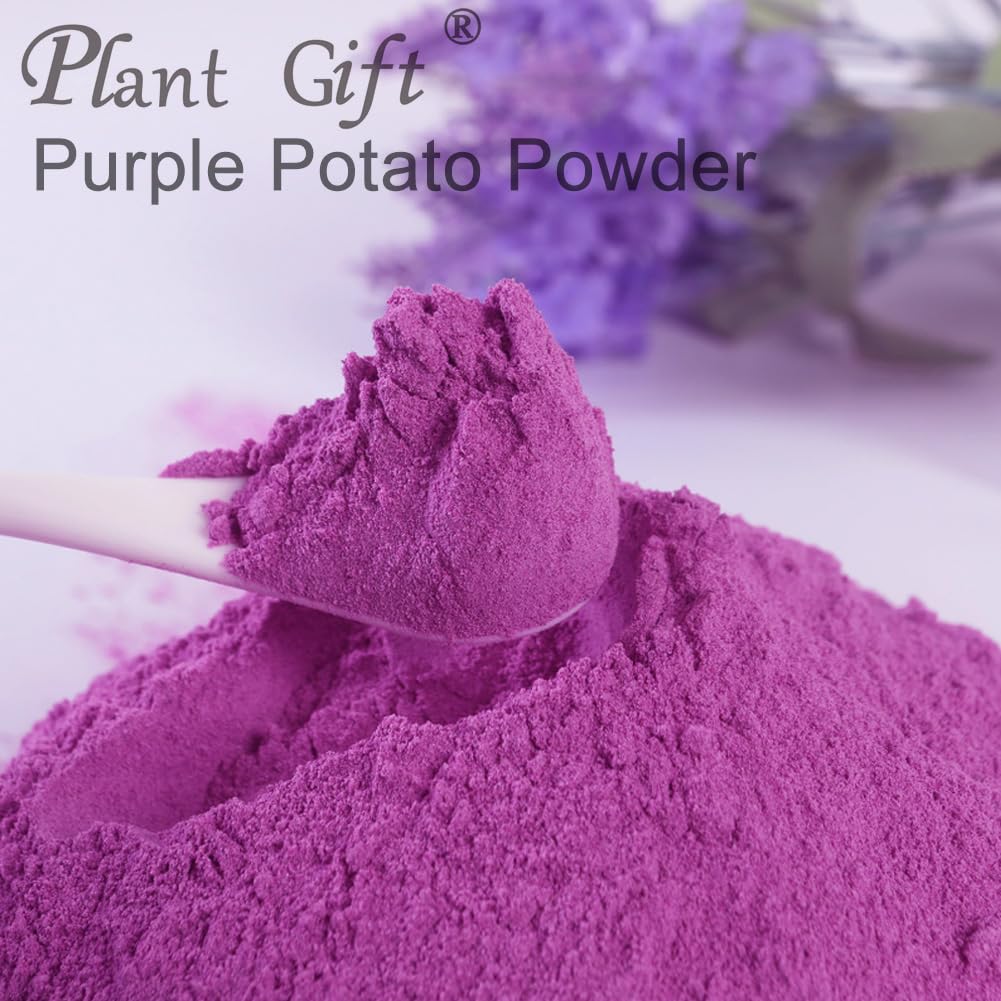100% Natural Pure Purple Potato Powder 100g/3.52oz 紫薯粉 polvo de batata púrpura, polvo de pigmento comestible púrpura, muy adecuado para panadería, jugo, batido y bebidas.