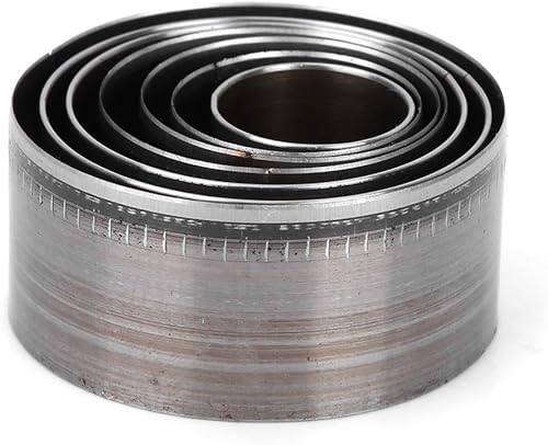 Miniatura 2 de Herramienta de perforación de cuero, 7 piezas, juego de troquelado de bricolaje de forma redonda de cuero, molde circular hecho a mano, perforador