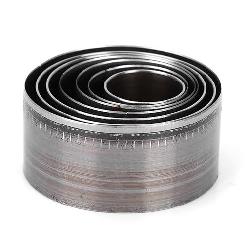 Miniatura 2 de Herramienta de perforación de cuero, 7 piezas, juego de troquelado de bricolaje de forma redonda de cuero, molde circular hecho a mano, perforador