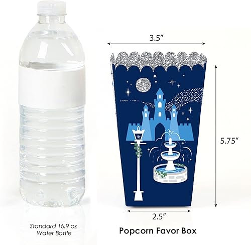 Miniatura 2 de Big Dot of Happiness Fairy Tale Fantasy - Cajas de palomitas de maíz para recuerdos de fiesta de príncipe real y princesa, juego de 12