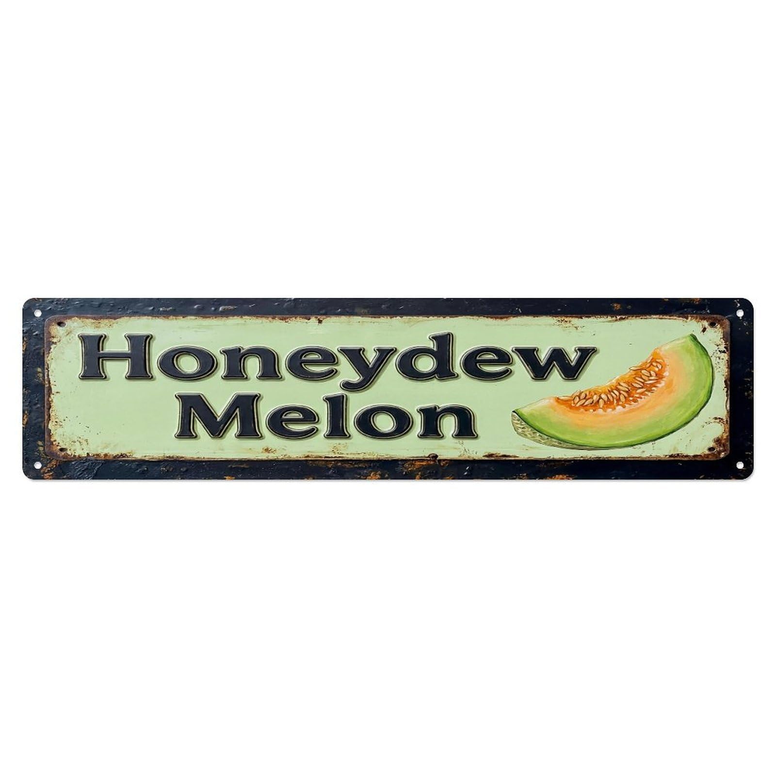 Vintage Honeydew Melon Refreshing Farmhouse Metal Tin Sign