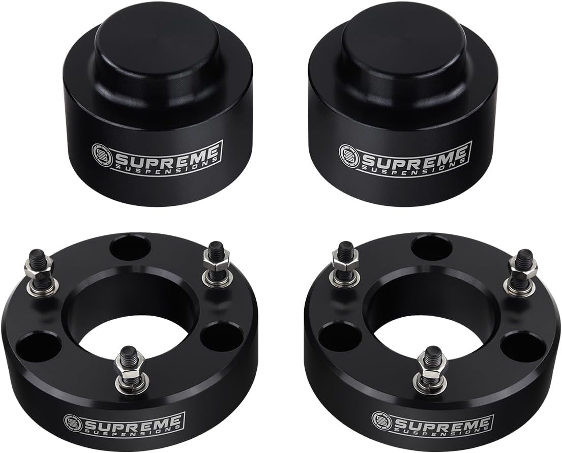 Supreme Suspensions - 3" Front + 1" Rear Lift Kit for 2007-2020 Avalanche, Suburban, Tahoe, Yukon 1500 2WD/4WD T6 Billet Aluminum Suspension Lift Kit (Black)