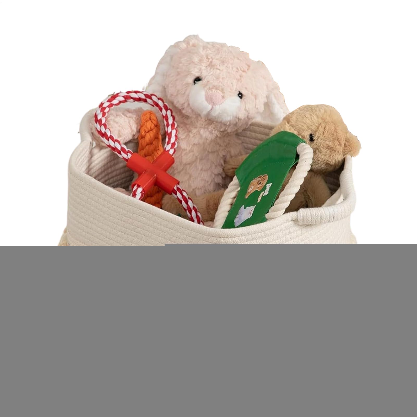 Panier de rangement en coton tissé pour éliminer le désordre du dortoir