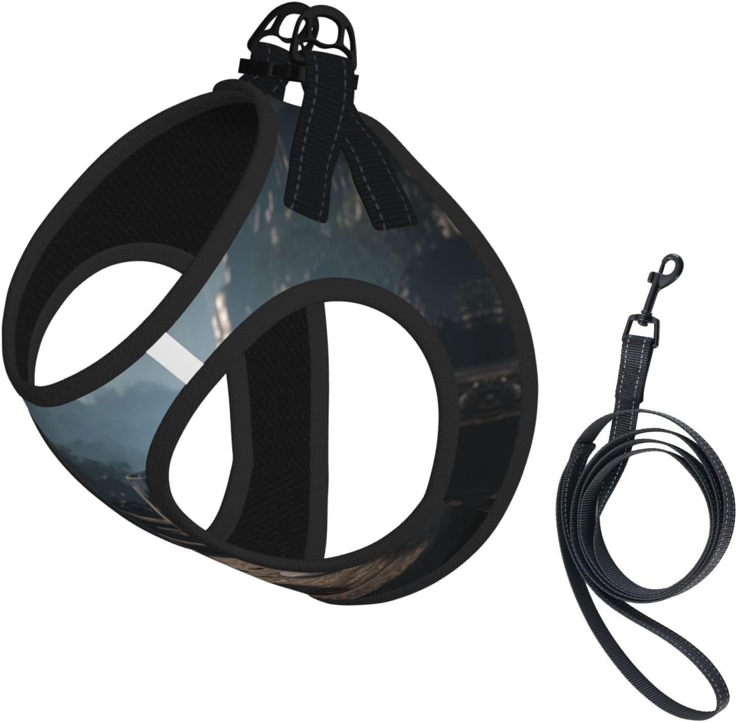Happy Scenery Pet Vest Small Size Dog Harness and Leash Set for Training, Reflective & Adjustable Without Accessories Medium
