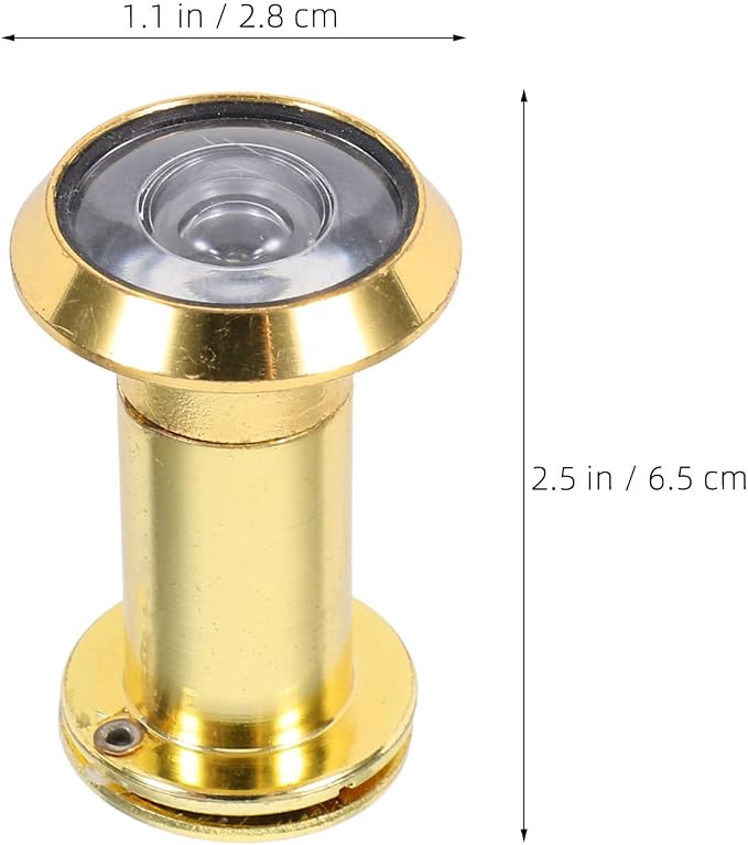 2 piezas Mirilla para puerta - Mirilla para puerta principal privacidad - Diámetro 14 mm angular gran angular de alta definición para apartamento, hotel y seguridad del hogar color dorado miniatura 3