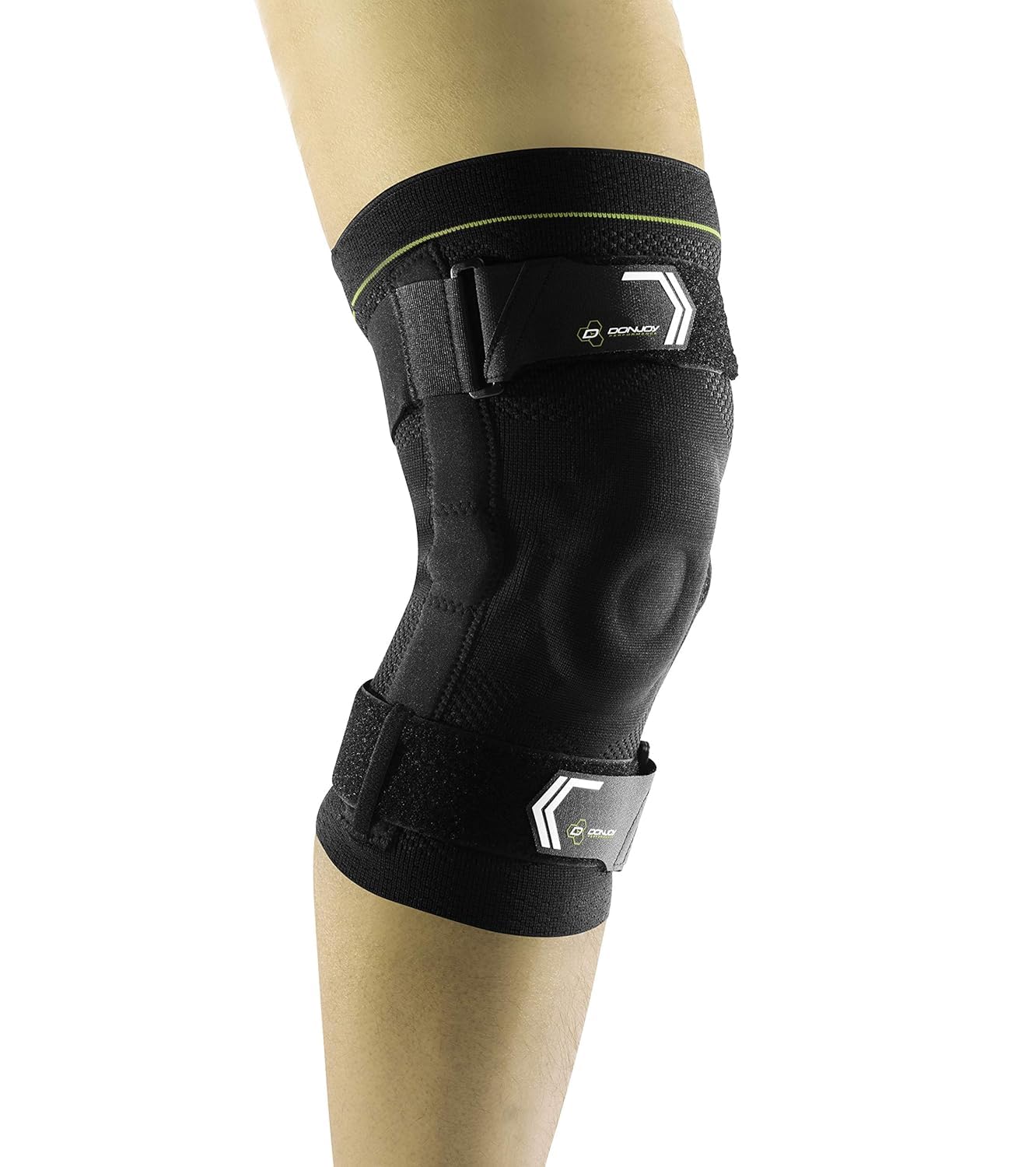 DonJoy Performance Hinged Knit Knee Compression Sleeve - Patellofemoral Syndrome - Knee Swelling/Inflammation - Sprains and Strains - Sports Injury (Large)