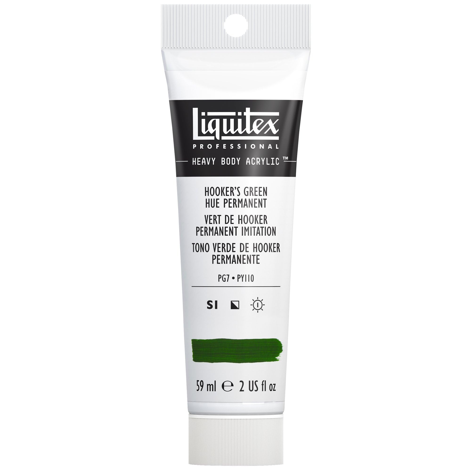 Liquitex Professional Heavy Body Acrylic Paint 59 ml tube, Hooker’s Green Hue Permanent