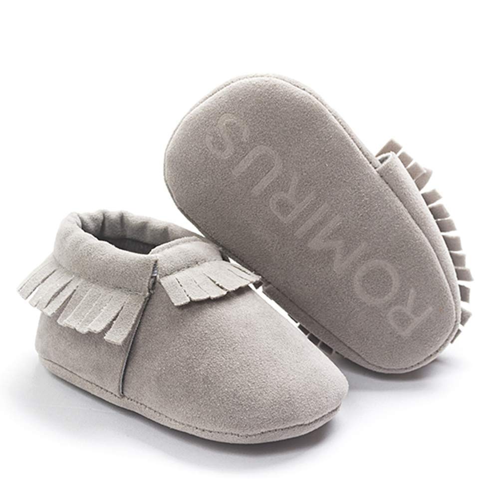Meckior Infant Baby Girls Boys Premium Soft Sole Tassel Bowknot Moccasins Toddler Prewalker Princess Anti-Slip Crib Baptism Loafers Shoes