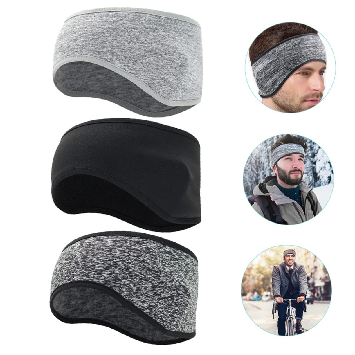 Kisangel Diadema Calentadora De Oídos para Invierno Protección Y Orejeras De Polar para Correr Y Actividades Unisex Y Óptima