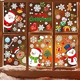 ❄️【Tiempo de Interacción Entre padres Hijos】No se requiere pegamento o adhesivo, perfecto para que los niños y los padres decoren las ventanas de su casa, promoverá fuertemente la interacción entre padres e hijos. Estas lindas pegatinas alegrarán cualquier ventana dentro y fuera de esta temporada navideña.