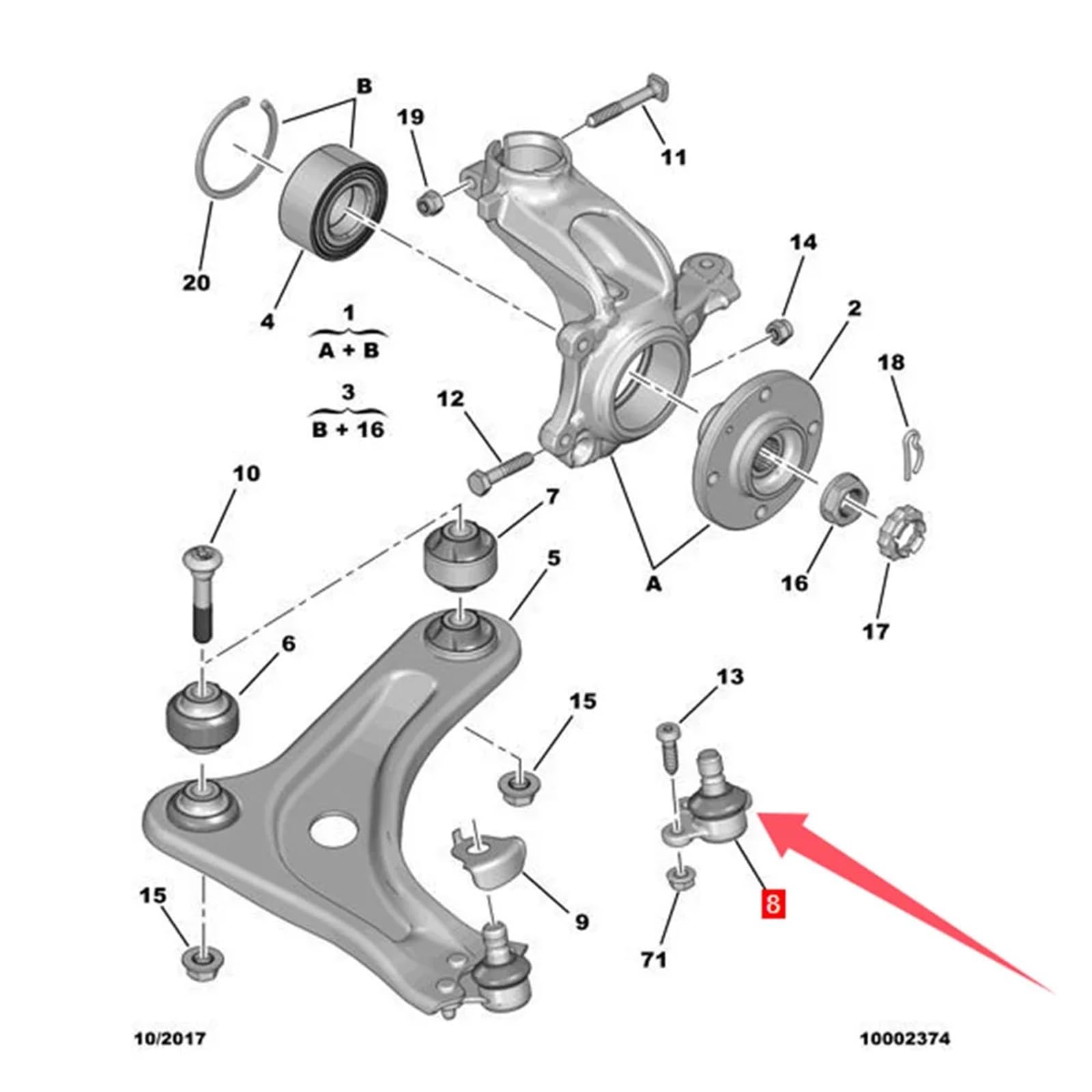 Ściągacz przegubu kulowego 2PCS dolny koniec drążka kierowniczego do DS DS3 pasuje Peugeot 2008 A94 2011 2013 1.2T .6L .6T 9678764380 akcesoria sworznia kulowego