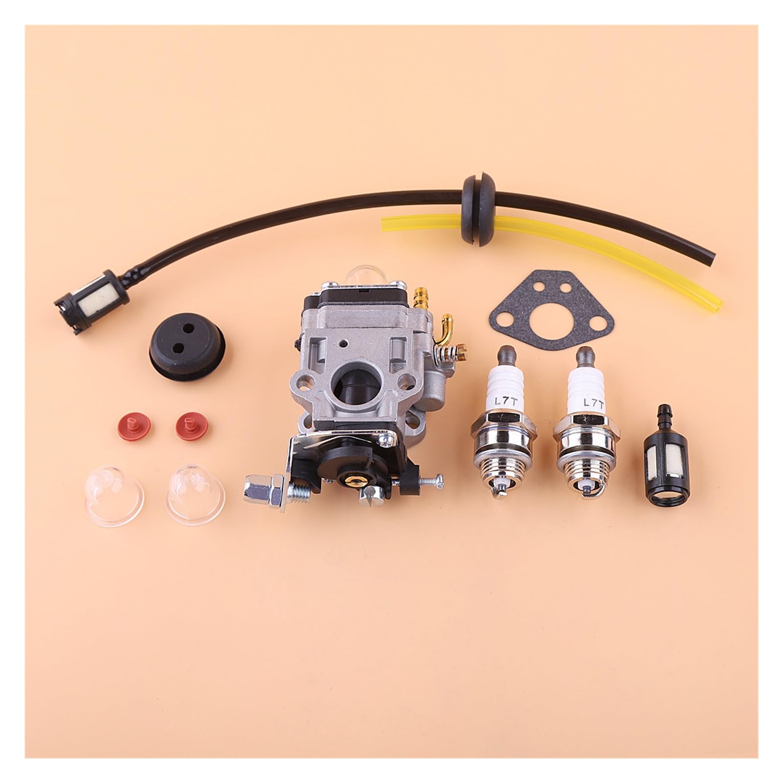 Uszczelka gaźnika wąż świeca zapłonowa zestaw filtrów benzyny dla 52cc 49cc 43cc 5200 4900 4300 kosa do zarośli akcesoria zamienne części