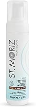 St Moriz Professional 1 Hour Fast Self Tanner Mousse, Light to Dark – Instant, Express Self Tanner Foam for a Golden, Natural Looking Fake Tan with Aloe Vera & Vitamin E - Vegan (6.76 fl oz)
