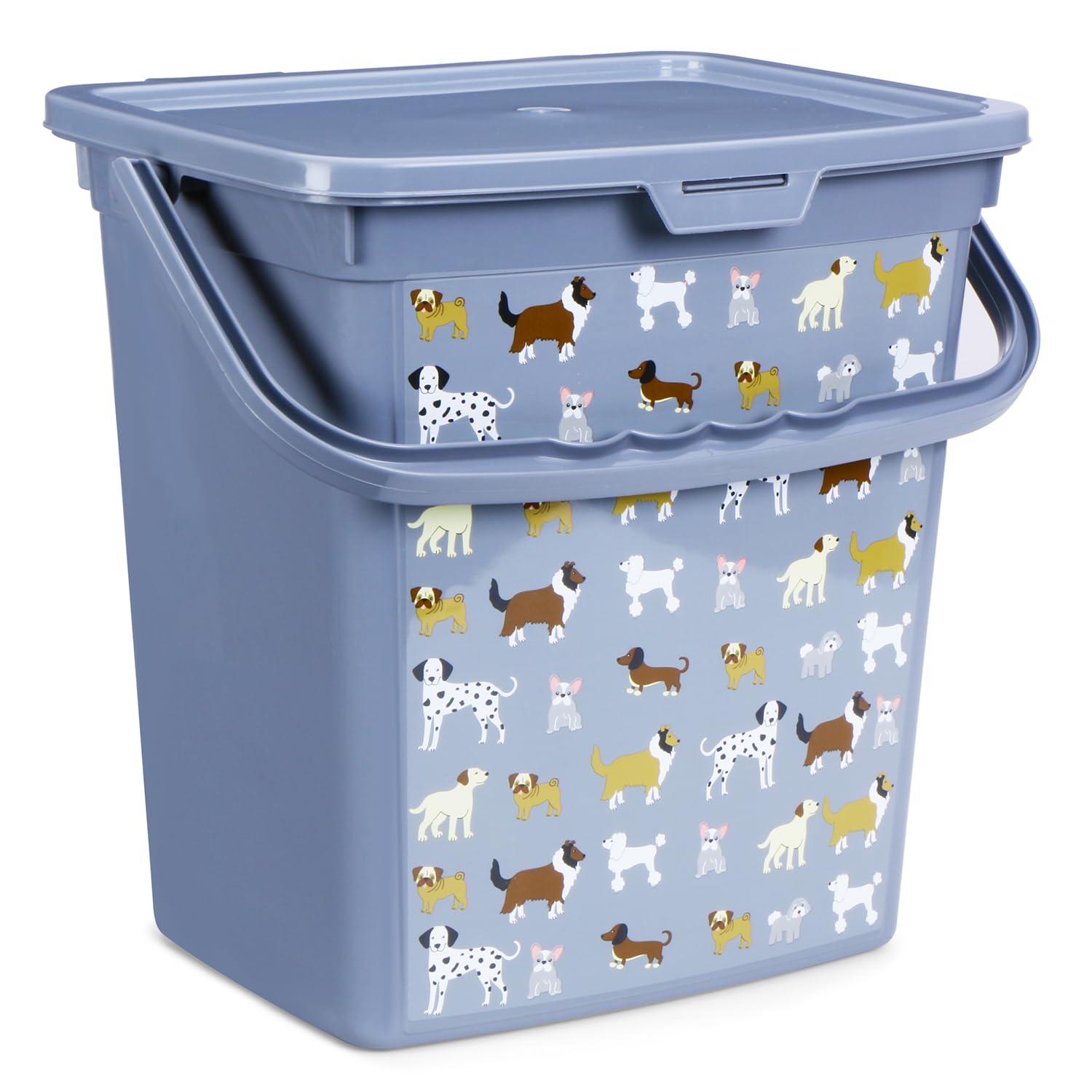 COMET Plastics 6L Pet Food Storage Container With Scoop and Pet Food Bowl | Cute Dog Artwork on your pet food storage container | Pet food bowl -750ml | BPA Free | Grey | Free Scoop | Free Bowl | 4