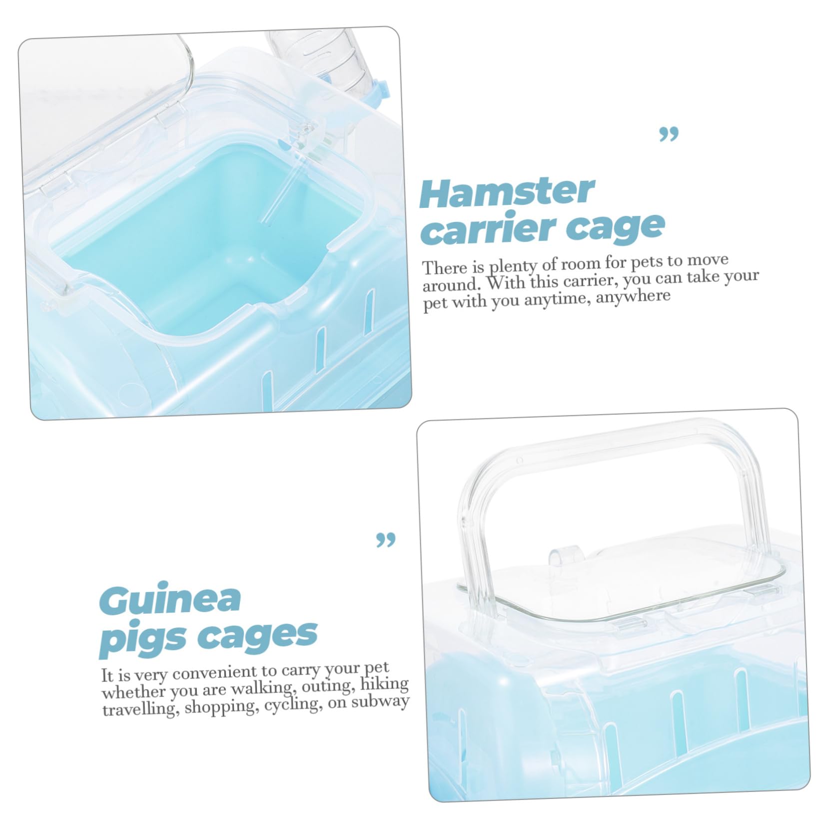 Trasportino Per Criceti E Piccoli Animali - Gabbia Viaggio Portatile In Plastica | Leggero E Traspirante