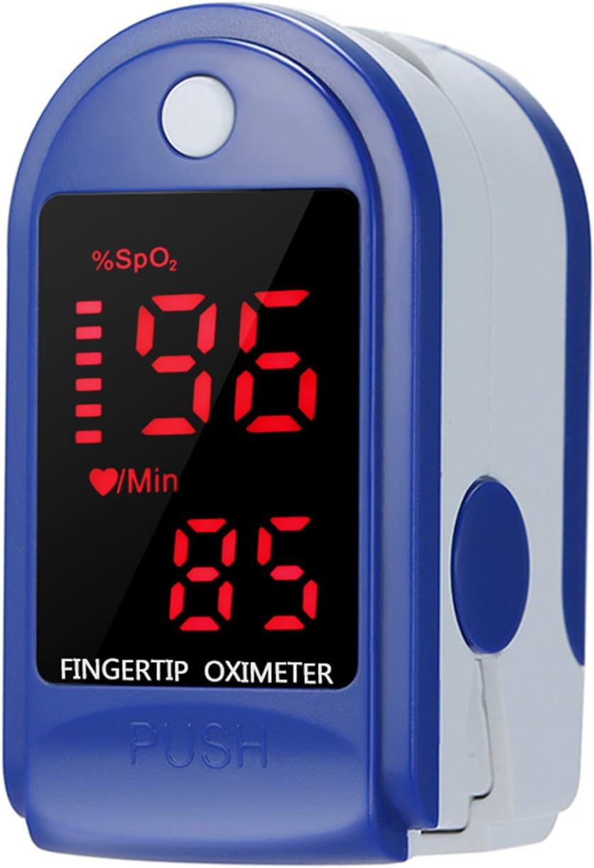 moobody Fingertip Pulse O-Xi-Me-Ter Mini Spo2 Monitor O-Xy-Gen Saturation Monitor Pulse Rate Measuring Gauge Device 5S Rapid Reading With Lanyard
