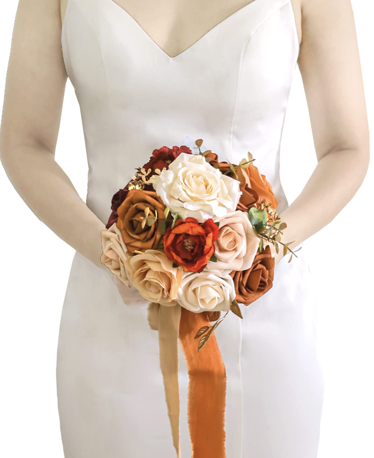 Lookein 7 Inch Wedding Bouquet for Bride Flower Bouquet for Bridesmaid