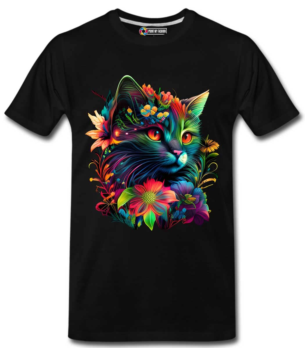 Print My FashionBoys T-Shirt Colorful Cat