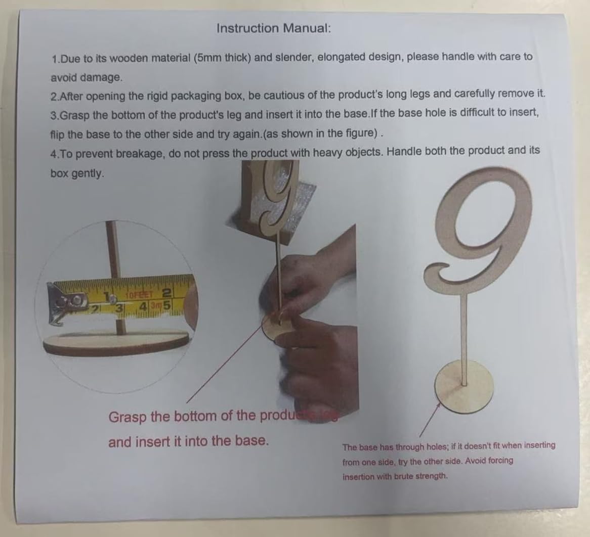 Becho 1-20 Wedding Table Numbers 9" Tall Wooden Table Numbers Tabletop Signs for Wedding,Party,Home Decoration,Rustic Receptions,Banquets,Cafes,Restaurants,Hotels.