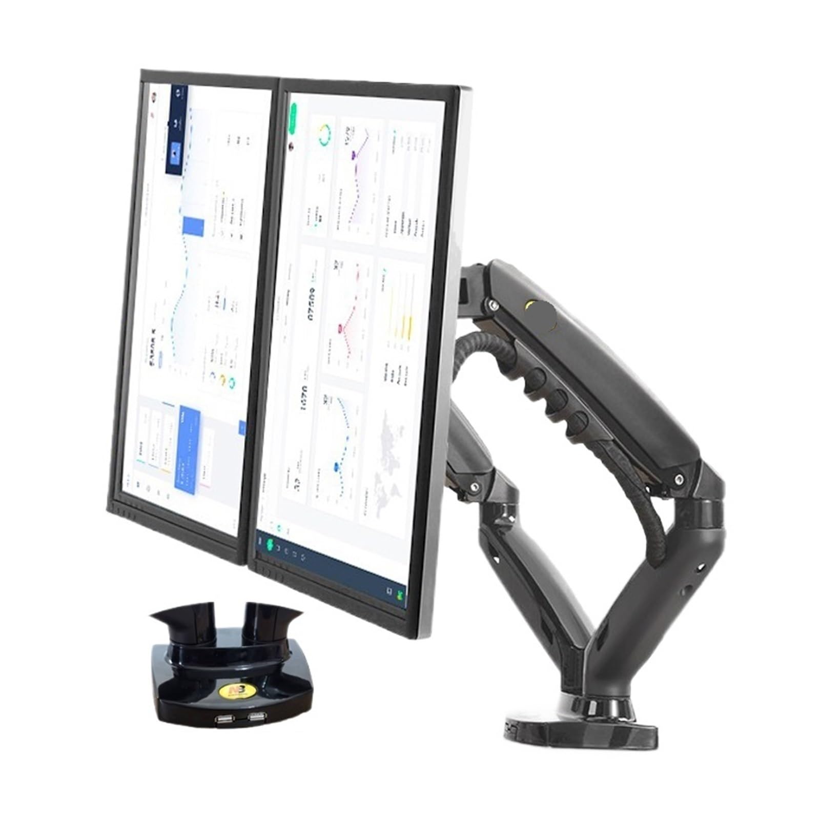 Bras de support for double moniteur de bureau F160 pour le télétravail productif