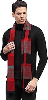 monte carlo Mens Self Design Maroon & Black Muffler (224MUF7951-0-13)-picture-22