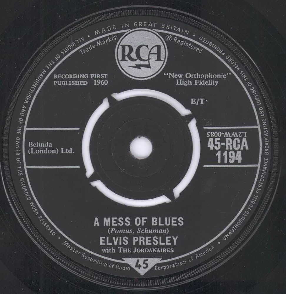 ELVIS PRESLEY A Mess of Blues / The Girl of My Best Friend 7" 45: CDs & Vinyl - Amazon.com