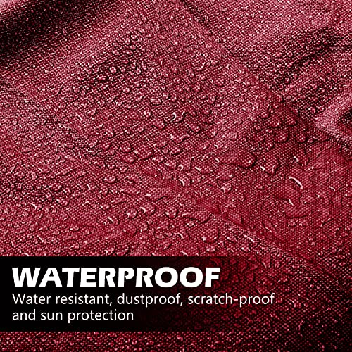 Couverture de protection bateau 25-27FT imperméable en toile 420D rouge - 4