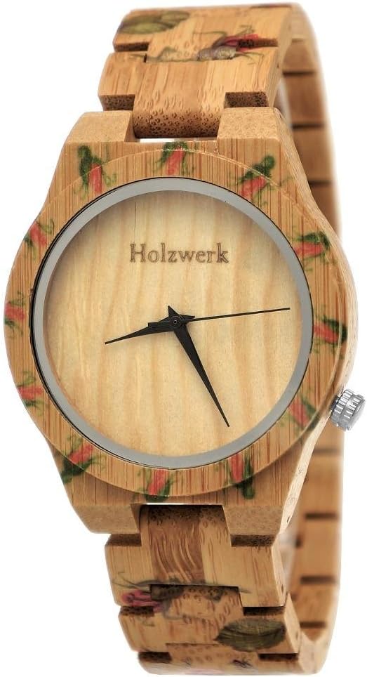 Holzwerk Holz Armbanduhr Mit Bild Holzwerk LINDEN Damen, Herren