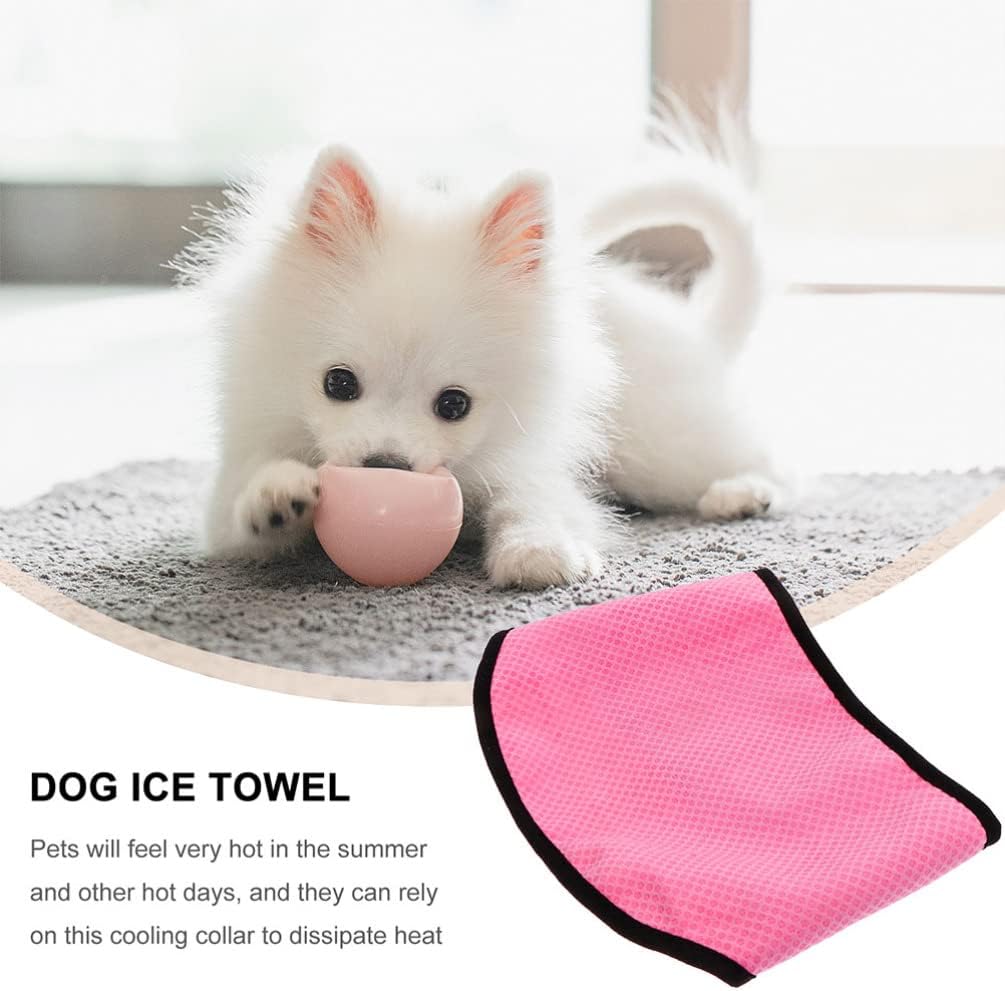 Ipetboom 2pcs Cooling Scarf for Skin-Friendly Bandana Breathable Pet Collar Washable Design for Hot Weather Thick Fur Keeps Pets Comfortable Cool