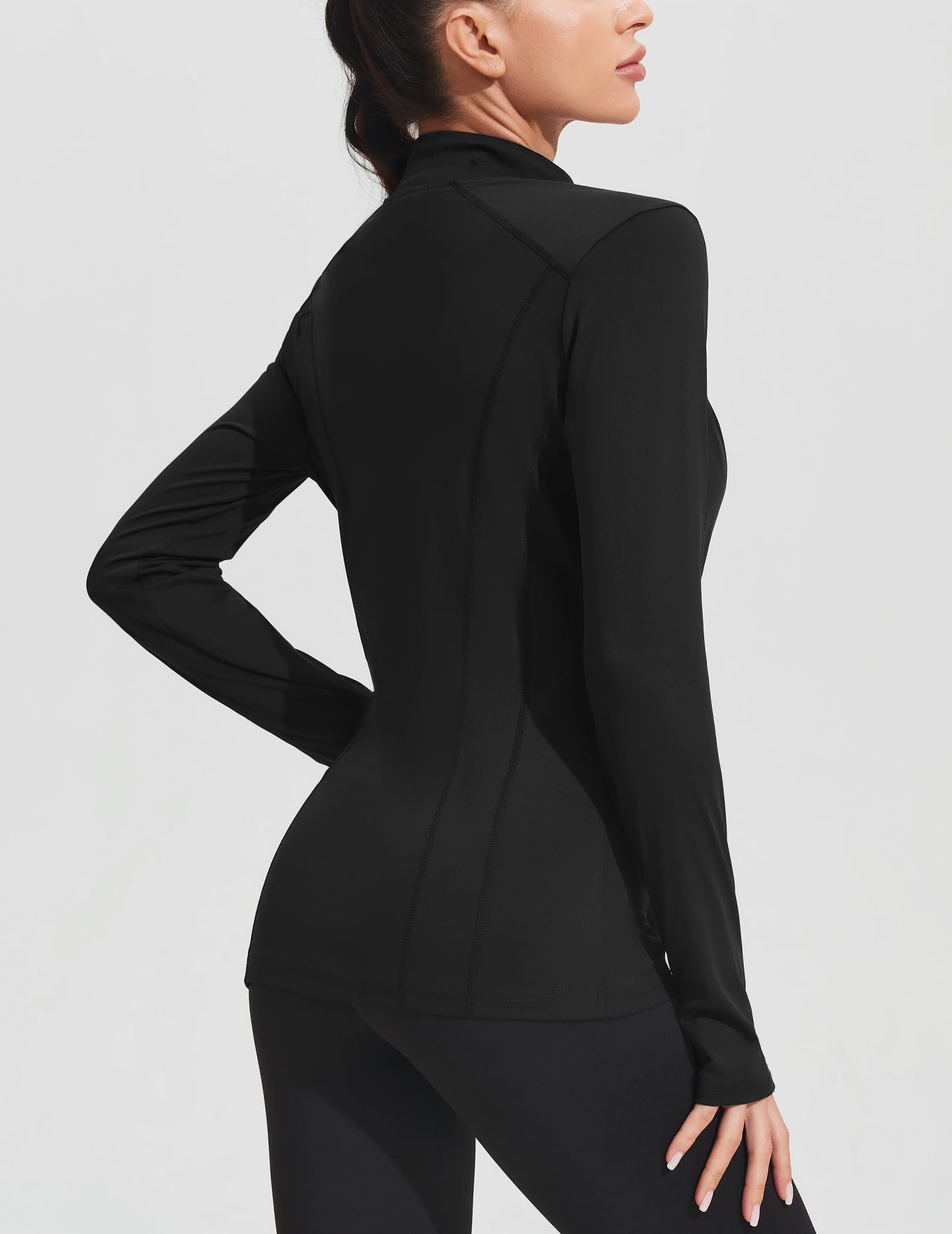 PINSPARK Veste De Course Pour Femme Veste De Sport à Manches Longues Veste D'entraînement Respirante